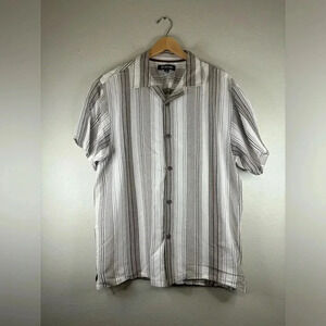 Stacy Adams Button Down Shirt Stripped Casual Men’s